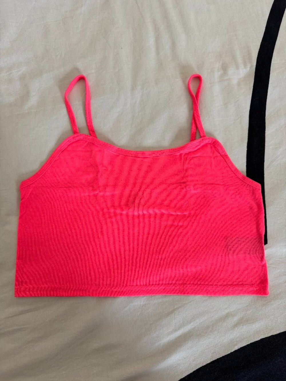 EUC Divided by H&M Bright Pink Crop Top Sz L